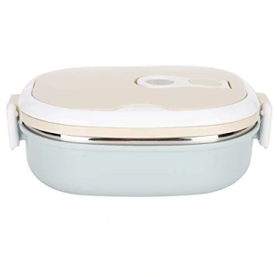 Image de Boîte à Lunch, Conteneurs Lunch pour Aliments Chauds Isolation Thermique, Bento Enfants en Acier Inoxydable 304 Portable étanche, Stockage D&#039;aliments Froids(900 ml 1 couche)