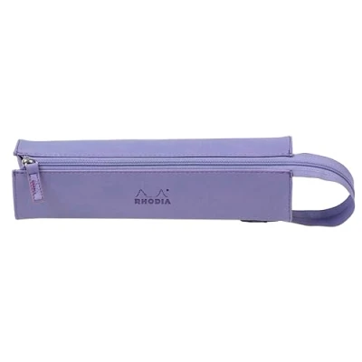 Image de RHODIA 319019C Trousse Plumier rama Iris 23 x 5 cm Ouverture à Plat pour Utilisation en tant que Simili Cuir Rangement Stylos, Crayons, Feutres, Petites Fournitures