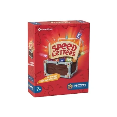 Image de HCM Kinzel Speed Letters Lettres Rapide avec Chasse au trésor Collectionner et Gagner Jeu de Cartes pour Toute la Famille Allemand 55201, Multicolore