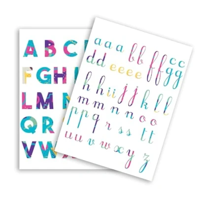 Image de MÉGACRÉA Gommettes Alphabet de 1,5 à 2,5 cm x 73 pièces