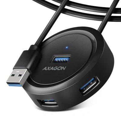 Image de AXAGON HUE P1AL 4X USB 3.2 Gen 1, runder Hub, 1,2 m A Kel 8595247906199