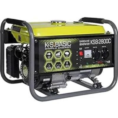 Image de Groupe électrogène à essence KSB 2800C, puissance maximale 2800W, démarrage manuel, moteur 6,5 CV, régulateur AVR, 2x16A (230V), sortie 12V, enroulement de l&#039;alternateur cuivre