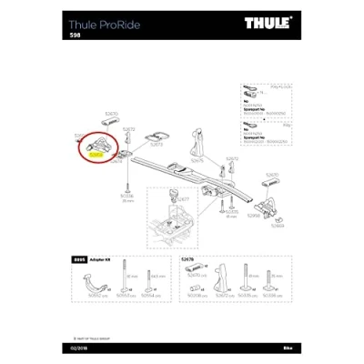 Image de SOPORTE RUEDA THULE PRORIDE 598 TRASERA, Multicolore, Taille unique