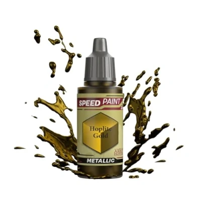 Image de The Army Painter Speedpaint Hoplite Gold 2.0, Peinture Acrylique Unique 18ml Solution De à Une Couche Pour Figurines Comme Warhammer 40k et Dungeons and Dragons.