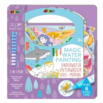 Image de Avenir Jeu de coloriage sous marin 3 en 1 Kit créatif avec jeux, autocollants et images à colorier Pour enfants partir ans