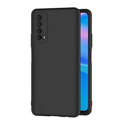 Image de AICEK Coque Compatible Huawei P Smart 2021, Noir Silicone pour 2021 Housse Etui Case (6,67 Pouces)