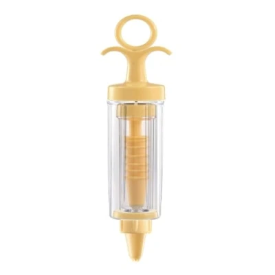 Image de Tescoma 630527 Seringue pour gâteaux avec 8 Douilles décoratrices, Blanc/Jaune, 22 cm