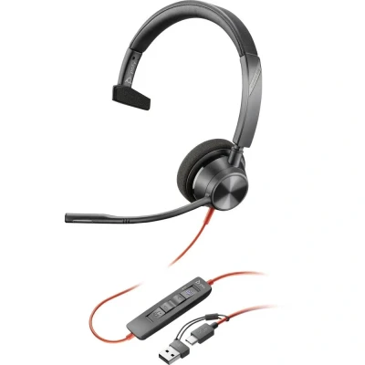 Image de POLY Micro casque Blackwire 3310 certifié Microsoft Teams avec adaptateur USB C/A TAA Neuf