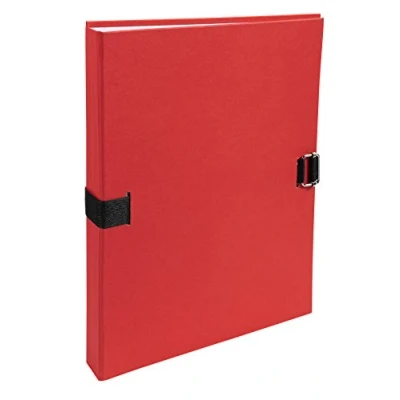 Image de Exacompta Réf. 38009H 1 chemise à dos extensible en papier recyclé Forever jusqu&#039;à 13 cm fermeture par sangle dimensions 24 x 32 pour format A4 couleur rouge