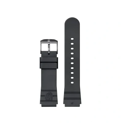 Image de Luminox FPX.3000.21H.2.K Bracelet de montre 21 mm Noir rechange en caoutchouc avec boucle ardillon acier inoxydable pour 3000 3001 Noir/Gris Moderne, noir/gris, Moderne