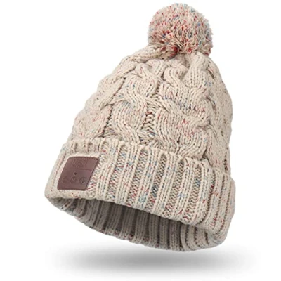 Image de August Bonnet Bluetooth avec écouteurs stéréo sans Fil EPA30 tricoté d&#039;hiver Rechargeable Microphone Mains Libres Cadeaux pour Homme Femme Unisexe Adulte Ado Imperméable Lavable