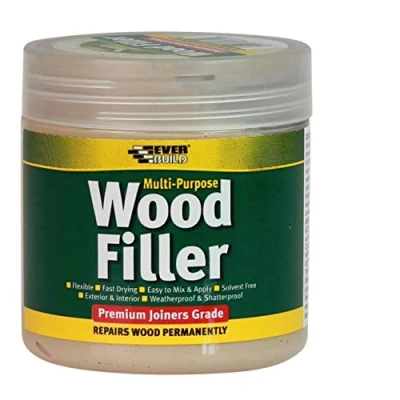 Image de Everbuild Mastic pour bois multi usages Convient l&#039;intérieur et l&#039;extérieur Poncable Chêne foncé 250 ml