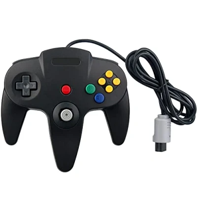 Image de OSTENT Contrôleur filaire Gamepad Joystick Joypad pour Nintendo 64 N64 Console Jeux vidéo Couleur Noir