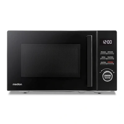 Image de MEDION micro ondes avec gril (20 litres, 800 watts de puissance et 1000 gril, 9 programmes automatiques, 5 niveaux puissance, minuterie 95 minutes, plateau tournant,