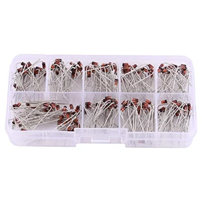 Image de 200pcs 1W Diode Zener 8.2V 22V avec Boîte de Rangement 10 Modèles 1N4738 1N4748