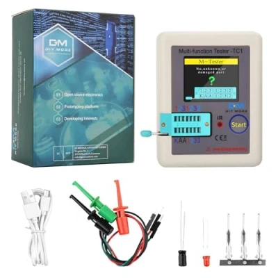 Image de Diymore LCR TC1 ESR Testeur Transistor Inductance Capacitance Résistance Mètre Multifonction Tester TFT de pour Diode Triode Condensateur Resistor NPN PNP