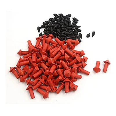 Image de sourcing map Bouchons d᾿Insertion de réparation Pneu universels Rouge Noir 7mm 170Pcs