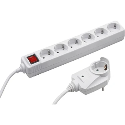 Image de Meister Multiprise 6 Prises, avec Prise supplémentaire, câble de 2 m, Blanc, IP20 intérieur, Interrupteur, Powersplit, multiprise, Tido 7430650