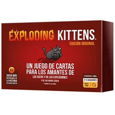Image de Exploding Kittens Jeu de Cartes pour Les Amoureux des Chats et Explosions à partir 7 Ans 2 5 Joueurs 15 Minutes par Partie Espagnol