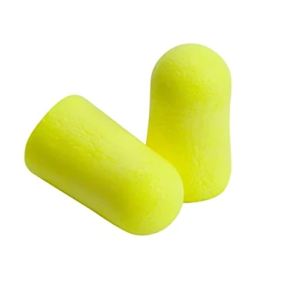 Image de Bouchons d&#039;oreille à usage unique 3M E A Rsoft Yellow Neon, référence ES 01 001, 250 paires / boîte