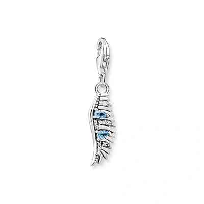 Image de Thomas Sabo Charm plume de phénix en Argent sterling 925 légèrement noirci forme d&#039;aile 29 x 7 mm 1905 644 1, taille unique, sterling, Zircone cubique
