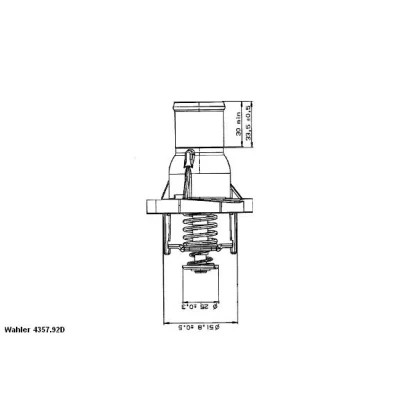 Image de WAHLER 4357.92D Thermostat d&#039;eau 92 avec joint d&#039;étanchéite OPEL: Corsa D 3/5 portes, Zafira B, Meriva A, FIAT: Stilo Multi Wagon