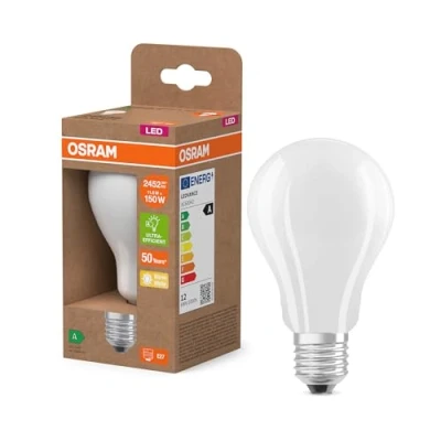 Image de OSRAM en forme de mini bougie classique, avec filament LED décoratif, classe d&#039;efficacité énergétique A, E14, 1,2 W, 255 lm, 2700 K, blanc chaud. Sans échauffement, 100% d&#039;éclairage immédiat.