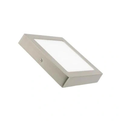 Image de Plafonnier LED TECHBREY Carré 18W Argenté Blanc Chaud 2800K 3200K 1420 Lumens