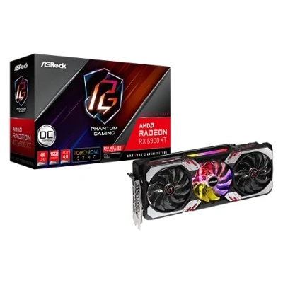 Image de Asrock Phantom Gaming RX6900XT PGD 16GO AMD Radeon RX 6900 XT GDDR6 Neuf