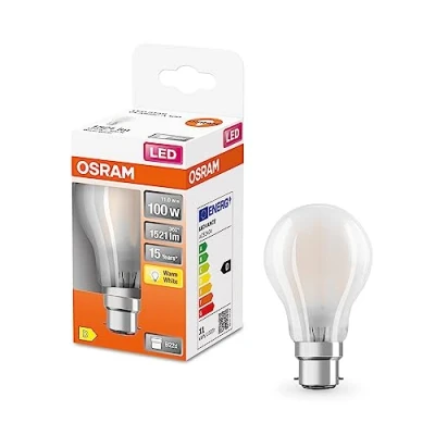 Image de OSRAM LED Star Classic A100 lampe pour la base B22D, Forme de Poire, Matt Glass, 1521 Lumens, White (2700K), remplacement des ampoules 100W conventionnelles, non dimmables, 1 pack