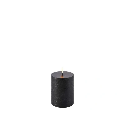 Image de Uyuni Lighting Bougie cylindrique LED 7,8 x 10,1 cm Rustic Forest Black