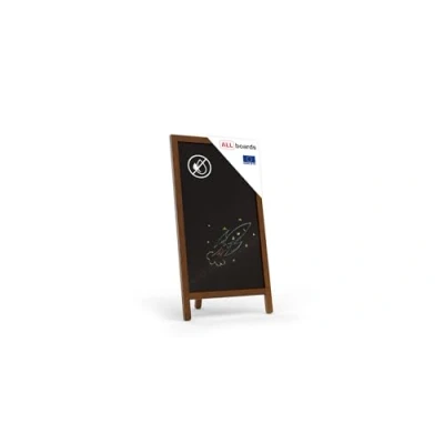 Image de ALLboards Chevalet stop trottoir avec une surface à craie 78x44 cm support publicitaire