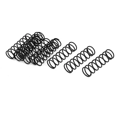 Image de sourcing map Ressort de Compression 1.2mm Fil Diamètre, 15mm OD, 50mm Libre Longueur Acier Extension Noir 10Pcs