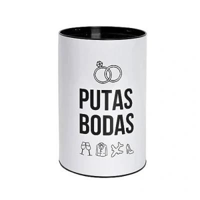 Image de FISURA Tirelire Originale P*tas bodas. de Mariage avec Message. Grande Adulte en Fer Blanc. Amusante. Dimensions : 13 x 20 centimètres