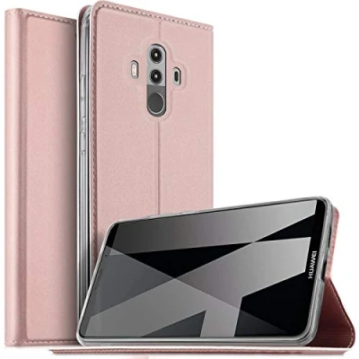 Image de Verco Etui pour Huawei Mate 10 Pro, Coque Pochette Portefeuille Housse Pro avec Magnétique Fonction Wallet Rose