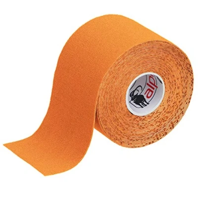 Image de ALPIDEX Ruban Adhésif de Kinésiologie 5 m x 5,0 cm Diverse Couleurs 1/3/ 6/12 Rouleaux E Book Exemples D&#039;application Bandes Kinesiology Tape, Couleur:orange, Quantité:1 rouleau
