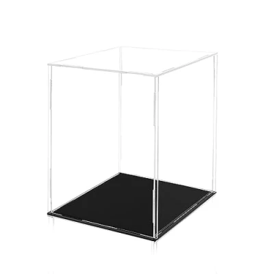 Image de TSKDKIT Vitrine Acrylique, Boite pour Collection avec Base Noire, Boîte De Rangement Transparente Lego Figurines, Objets Collection, Stockage à Domicile (20cmx20cmx25cm)