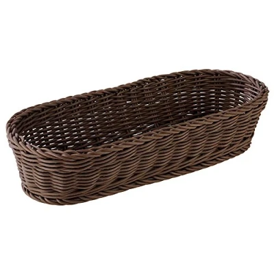 Image de APS panier à baguettes, ovale &quot;PROFI LINE&quot; Panier, en osier polypropylène Dimensions : 40 x 16 cm/Hauteur 8 cm/Couleur brun foncé