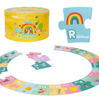 Image de boppi Puzzle Alphabet &amp; Cartes Éducatives Jouet d&#039;apprentissage Anglais pour Enfants Ensemble de Lettres Éducatif Tout Petits Jeu ABC Inspiré Montessori