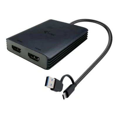 Image de CABLES, Adaptadores, Audio/Video, I Tec Adapt HDMI A Usba+usbc 4kÉtendez votre bureau avec deux moniteurs externes.