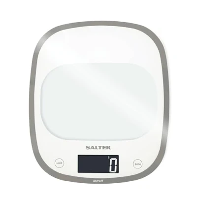 Image de Salter 1150 BKDR Balance de Cuisine Numérique avec Plateforme en Verre, Pèse Électronique pour Aliments &amp; Liquides, Ajouter Peser, Capacité 5KG, Affichage Facile à Lire LCD, Noir