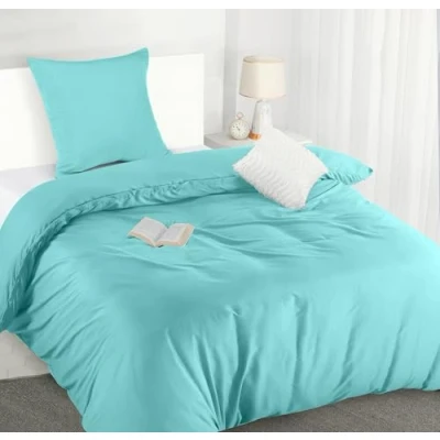 Image de Utopia Bedding Housse de Couette 1 Personne 135x200 cm avec Taie d&#039;oreiller 80x80 (Bleu Spa) Parure lit 135 x 200 Ensembles Housses en Microfibre brossée Douce