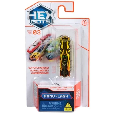 Image de HEX BOTS Flash Nano Single, Sensory Cats with Vibration Technology, Insect Toys &amp; Mini Robot Toy for Kids Ages 3 Up (Spin Master 6071532)