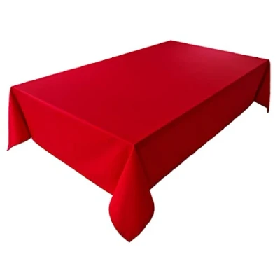 Image de Lemos Home Nappe de Table qualité supérieure 100% Coton Collection Concept Couleur et Taille au Choix (Nappe 100 x cm, Rouge)