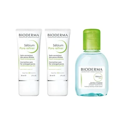 Image de Sebium Pore Refiner + H2O Resserre &amp; Affine Anti brillance les Pores et le Grain de Peau Visage Mixtes Grasses Lot 2x30mL 1x100mL