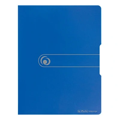 Image de Herlitz 11207347 Porte vue A4, 20 pochettes, étiquette de dos opaque bleu Opak Blau