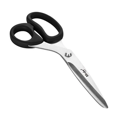 Image de Mr.do Ciseaux de Couture Professionnel Super Sharp pour Tailleur Tissu Textile avec Poignée en Caoutchouc Noir, Multi Usage, 255 mm Longue