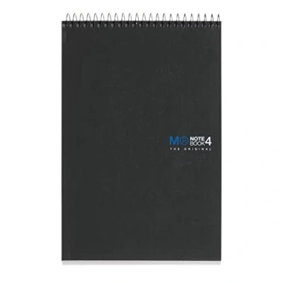 Image de Miquelrius Carnet The Original Graphite, Reporter, 4 Bandes Couleur, A5, 120 Feuilles Quadrillées 5 mm, Papier 70 g, 2 Trous, Couverture Carton Compacte, Couleur Graphite