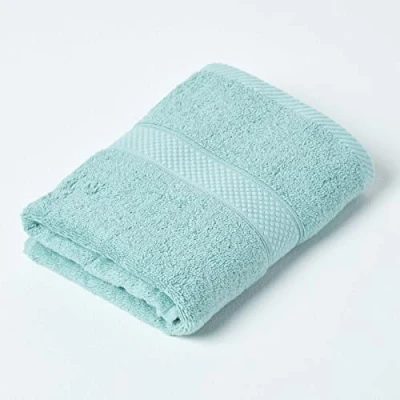 Image de HOMESCAPES Serviette invité 100% Coton Vert Menthe, de Toilette 40 x 60 cm
