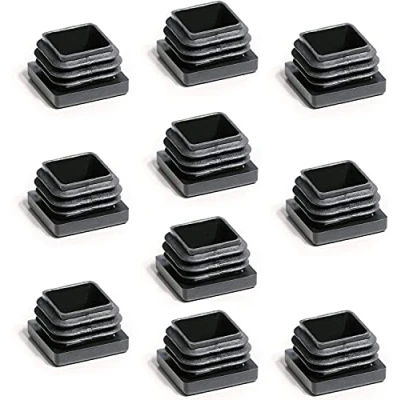 Image de Enkotrade Lot de 4 bouchons à lamelles pour tubes carrés, 32 x mm, cache tube en plastique polyéthylène qualité supérieure, d&#039;extrémité, capuchons, patins